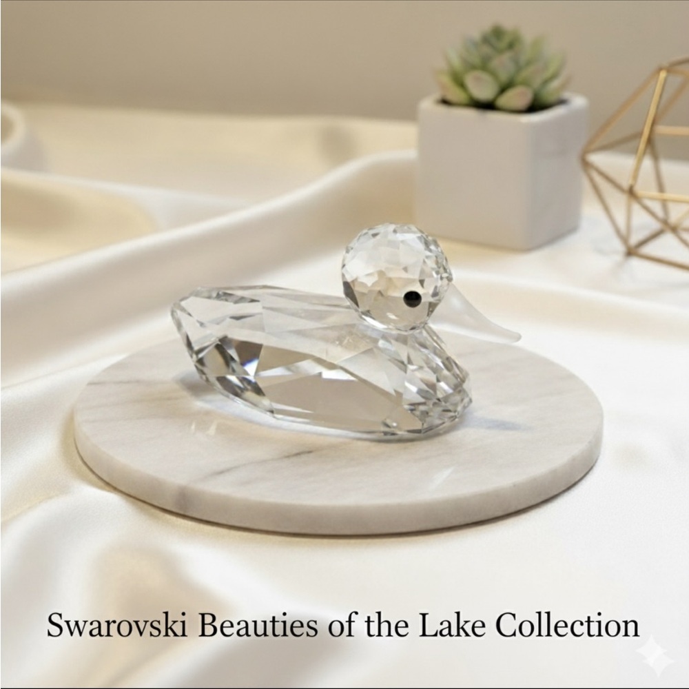 RARE Vintage Swarovski Beauties of the Lake Crystal Mallard Duck Figurine